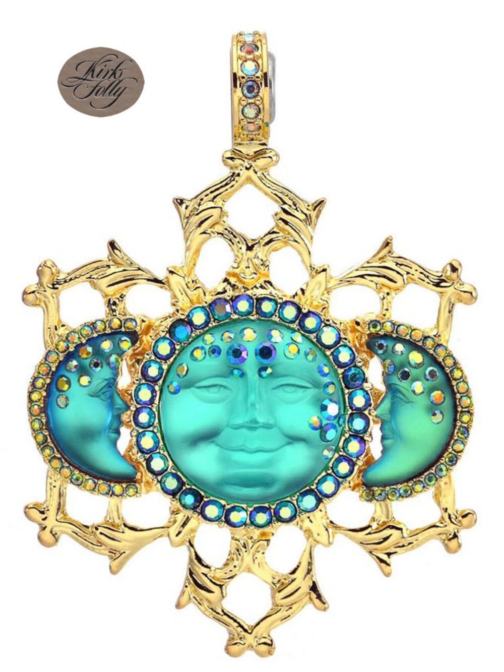 Kirks Folly MOONDUST GODDESS SEAVIEW MOOM SHADOW Magnetic Enhancer Goldtone